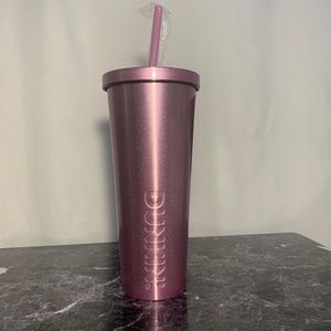 Dunkin Donuts Iridescent Stainless Steel Sipper NWT 24oz